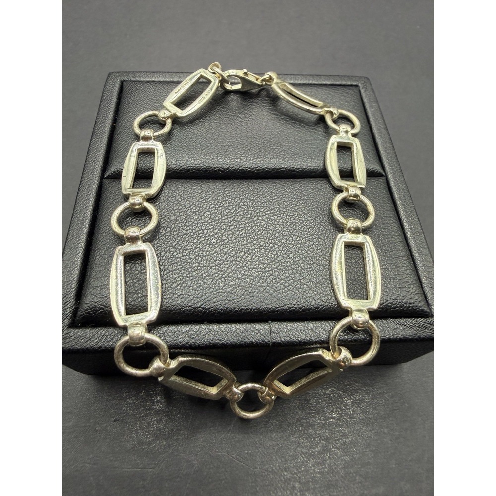 Vintage Sterling Silver 7.5" Link Bracelet 9 Grams J9